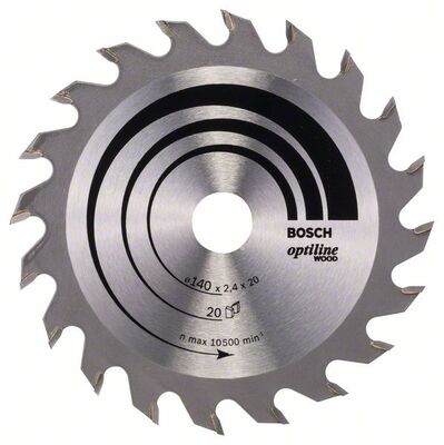 BOSCH Pílový kotúc Optiline Wood 140 x 20/12,7 x 2,4 mm, 20