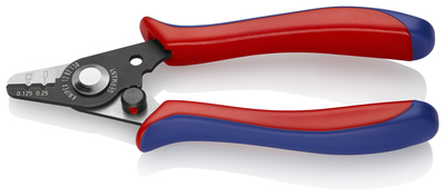 KNIPEX 12 82 130 SB Odizolovací nástroj na optické káble s plastovými úchopovými zónami leštené 130 