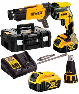 DeWALT Skrutkovač na sadrokartón 18V 2x5,0Ah s podávačom  DCF620P2K