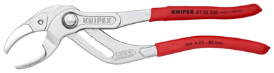 KNIPEX 81 03 250 SB Kliešte na sifóny a konektory s protišmykovým plastovým povrchom pochrómované 25
