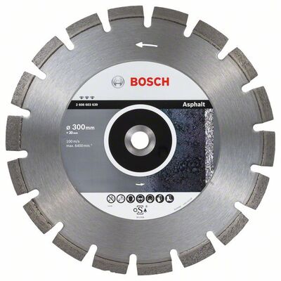 BOSCH Diamantový rezací kotouc Best for Asphalt 300 x 20 x 3,2 x 12 mm