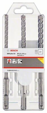 BOSCH 3-dielna súprava vrtákov do kladív SDS plus-5X 6; 8; 10 mm