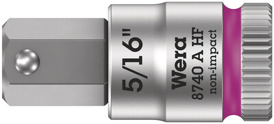 WERA 8740 A HF Zyklop zástrčný nástavec, s pridržiavacou funkciou, upínacia časť 1/4", 5/16" x 28 mm