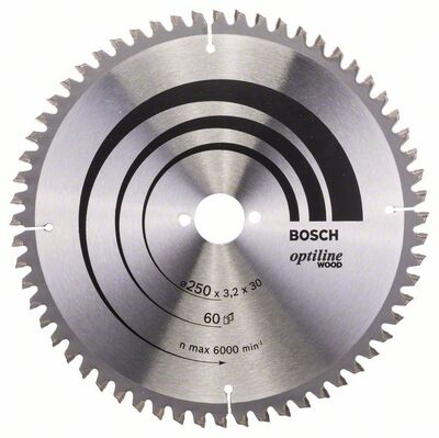 BOSCH 2608640644 - Pílový kotúc Optiline Wood 250 x 30 x 3,2 mm, 60