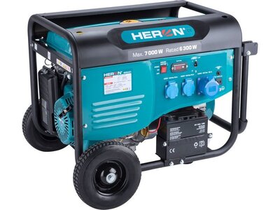 HERON 8896421, 1F, 7,0kW/230V, Rámová benzinová elektrocentrála + elektrický start
