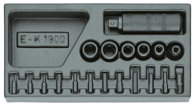 GEDORE 1500 ES-K 1900 Asortiment skrutkovačov 1/2" v module 1/3 ES