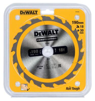 DeWALT Pilový kotúc 190 × 30 mm, 18 zubov ATB 20° DT1943