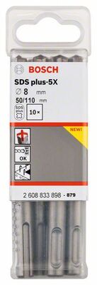 BOSCH Vrtáky do kladív SDS plus-5X 8 x 50 x 110 mm