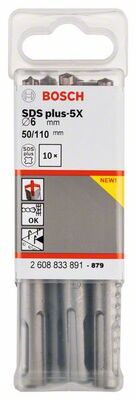 BOSCH Vrtáky do kladív SDS plus-5X 6 x 50 x 110 mm