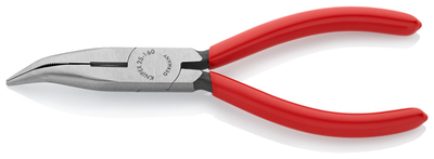 KNIPEX 25 21 160 SB Polguľaté bočné cvikacie kliešte (Kliešte pre rádiotechnikov) poplastované čiern