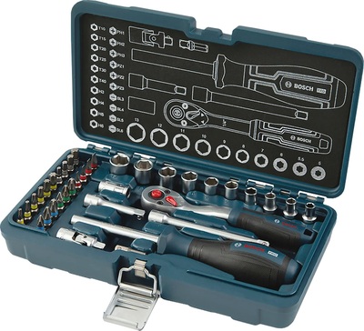 BOSCH Sada ráčnová 1/4“, 37 ks - 1600A03AC7