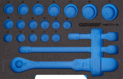 GEDORE EI-1100 CT1-19 Penový modul 1/2 L-BOXX 136 prázdny
