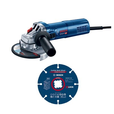 BOSCH GWS 9-125 S + X-LOCK Carbide Multi Wheel - 0615990N3G - Uhlová brúska