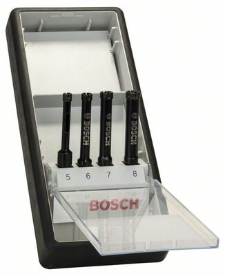 BOSCH 2607019881 - 4 részes gyémánt fúrószár készlet nedves fúráshoz Robust Line 5; 6; 7; 8 mm