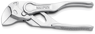 KNIPEX 86 04 100 BK Kliešťové kľúče XS Kliešte a kľúč v jednom náradí razený, drsný povrch pochrómov