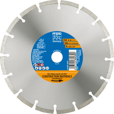 PFERD TOOLS Diamantové nástroje pre stavebný priemysel DS 230 x 2,4 x 22,23 PSF