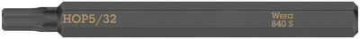 WERA 840 S Hex-Plus Bity na skrutky s vnútorným šesťhranom pre rázové skrutkovače, 5/32" x 70 mm