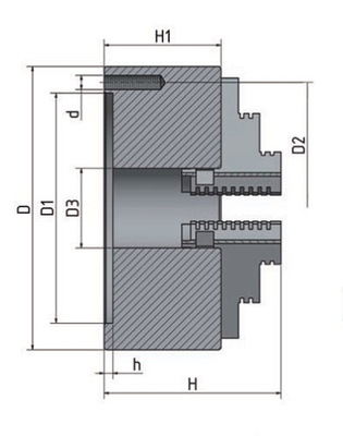OPTIMUM 4-čelné sklíčidlo s centrickým upínaním ø 160 mm