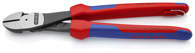 KNIPEX 74 02 250 T Bočné cvikacie kliešte s veľkou pákovou silou s multi-komponentnými úchopmi, s in