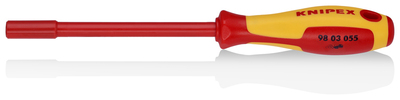 KNIPEX 98 03 055 Nástrčný kľúč s rukoväťou skrutkovača izolované s multi-komponentnými rukoväťami, V