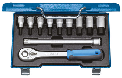 GEDORE IN 19 Q Sada skrutkovačov 1/2" 11-dielna vnútorný šesťhran 5-17mm