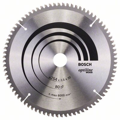 BOSCH Pílový kotúc Optiline Wood 254 x 30 x 2,5 mm, 80
