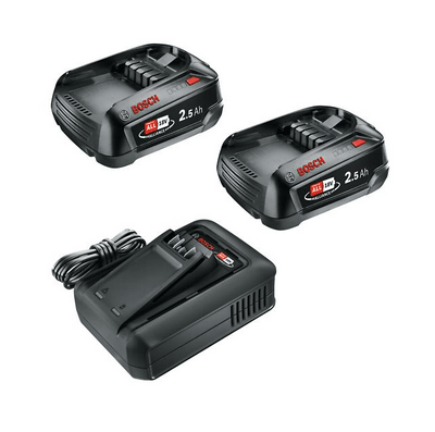BOSCH Základná súprava 18 V (2× PBA 18V 2,5 Ah + AL 18V-44) - 1600A031T5