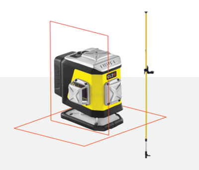 NIVEL SYSTEM Laser krížový 2x 360° s červeným lúčom CL2R Set