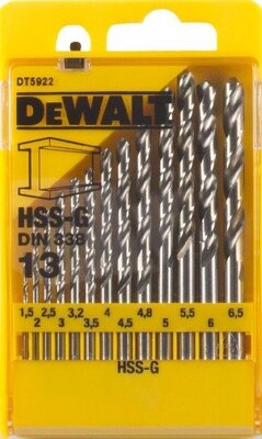 DeWALT 13 részes HSS-G DT5922 fémfúró készlet
