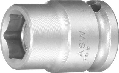 Hlavica 1/4" 6 hran 17 x 30mm magnet kovaná typ 710 M ASW