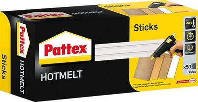 PATTEX Horúca lepiaca kazeta Pattex vysokopevné priehľadné balenie 1kg rukoväť