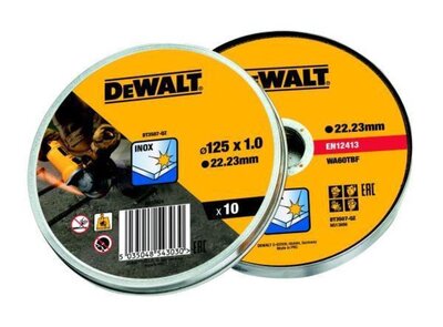 DeWALT Rezný kotouc na nerez 125mm, 1mm, sada 10ks  DT3507