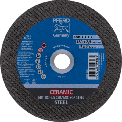 PFERD TOOLS Rezné kotúče EHT 180-2,5 CERAMIC SGP OCEĽ