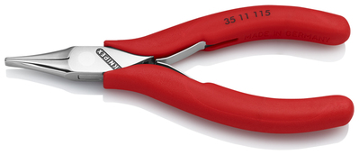 KNIPEX 35 11 115 kliešte pre elektroniku s prevlečným kĺbom s protišmykovými plastovými úchopmi 115 