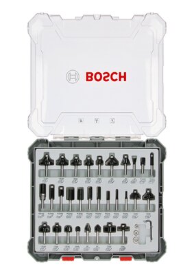 BOSCH Súprava frézovacích bitov, 30 ks, zmiešané, 8 mm driek - 2607017475