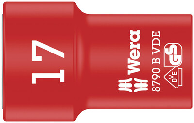 WERA 8790 B Nástavec nástrčných hlavic Zyklop VDE, izolovaný, s pripojovacím rozmerom 3/8", 17 x 46 mm
