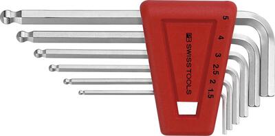 PB SWISS TOOLS Sada kľúčov imbus 6 diel 1,5 - 5mm gulička typ PB 212 PB Swiss Tools