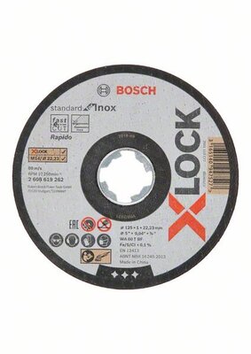 BOSCH X-LOCK Standard for Inox 125 x 1 x 22,23 mm - 2 608 619 262 - Rezací kotúč