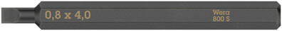 WERA 800 S Bity s plochou drážkou pre rázové skrutkovače, 0.8 x 4 x 70 mm