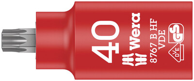 WERA 8767 B VDE HF TORX® Zyklop zástrčný nástavec, izolovaný, s pridržiavacou funkciou, upínacia časť 3/8