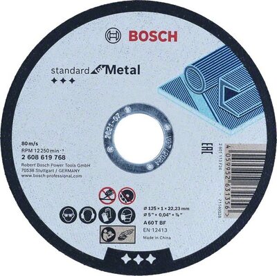 BOSCH Standard for Metal Straight Cutting Disc 125 mm, 22.23 mm - 2608619768
