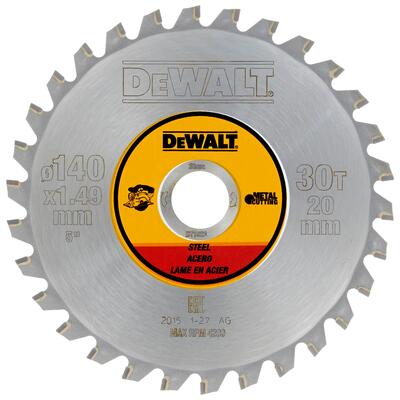 DeWALT KOTUC PILOVY na kov pre AKU-píly 140x20mm 30z DT1923