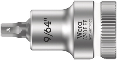 WERA 8740 B HF Zyklop zástrčný nástavec, s pridržiavacou funkciou, upínacia časť 3/8", 9/64" x 35 mm