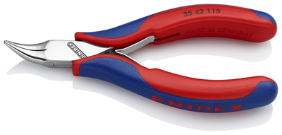 KNIPEX 35 42 115 SB kliešte pre elektroniku s prevlečným kĺbom s multi-komponentnými úchopmi 115 mm