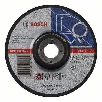 BOSCH Csiszolókorong felülnyomással Expert for Metal A 30 T BF, 150 mm, 6,0 mm