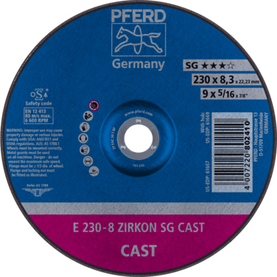 PFERD TOOLS Brúsky E 230-8 ZIRKON SG LIATINA