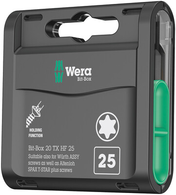 WERA Bit-Box 20 TX HF, TX 25 x 25 mm, 20-dielny