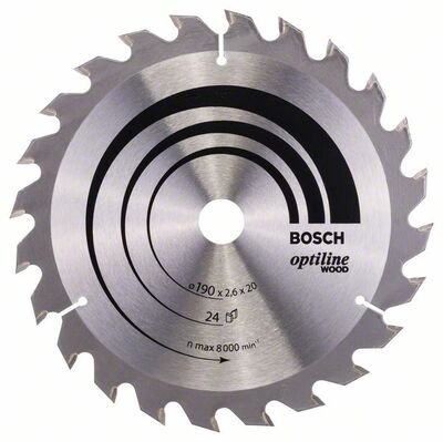 BOSCH 2608640612 - Pílový kotúc Optiline Wood 190 x 20/16 x 2,6 mm, 24