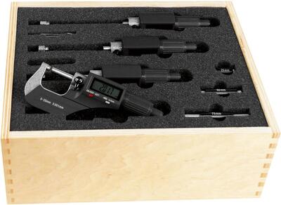FORTIS Sada mikrometrov strmeňových 0-100/0,001mm DIN863 Fortis