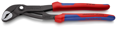 KNIPEX 87 02 300 Cobra® Hightech kliešte na vodné čerpadlá s multi-komponentnými úchopmi šedá atrame